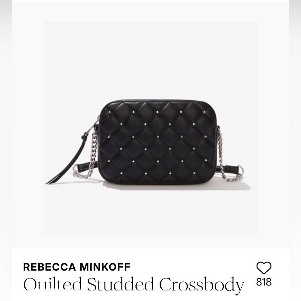 Rebecca Minkoff Black Studded Quilted Crossbody